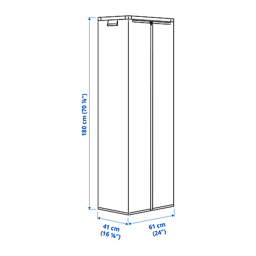 JOSTEIN shelving unit with cover