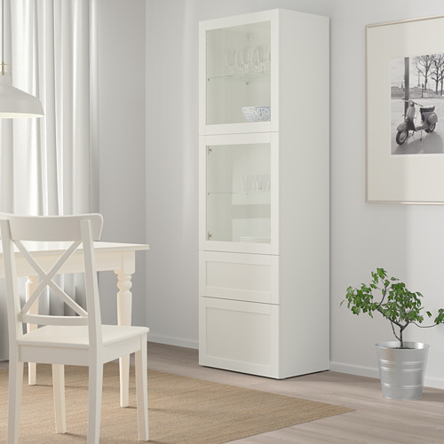 BESTÅ storage combination w glass doors
