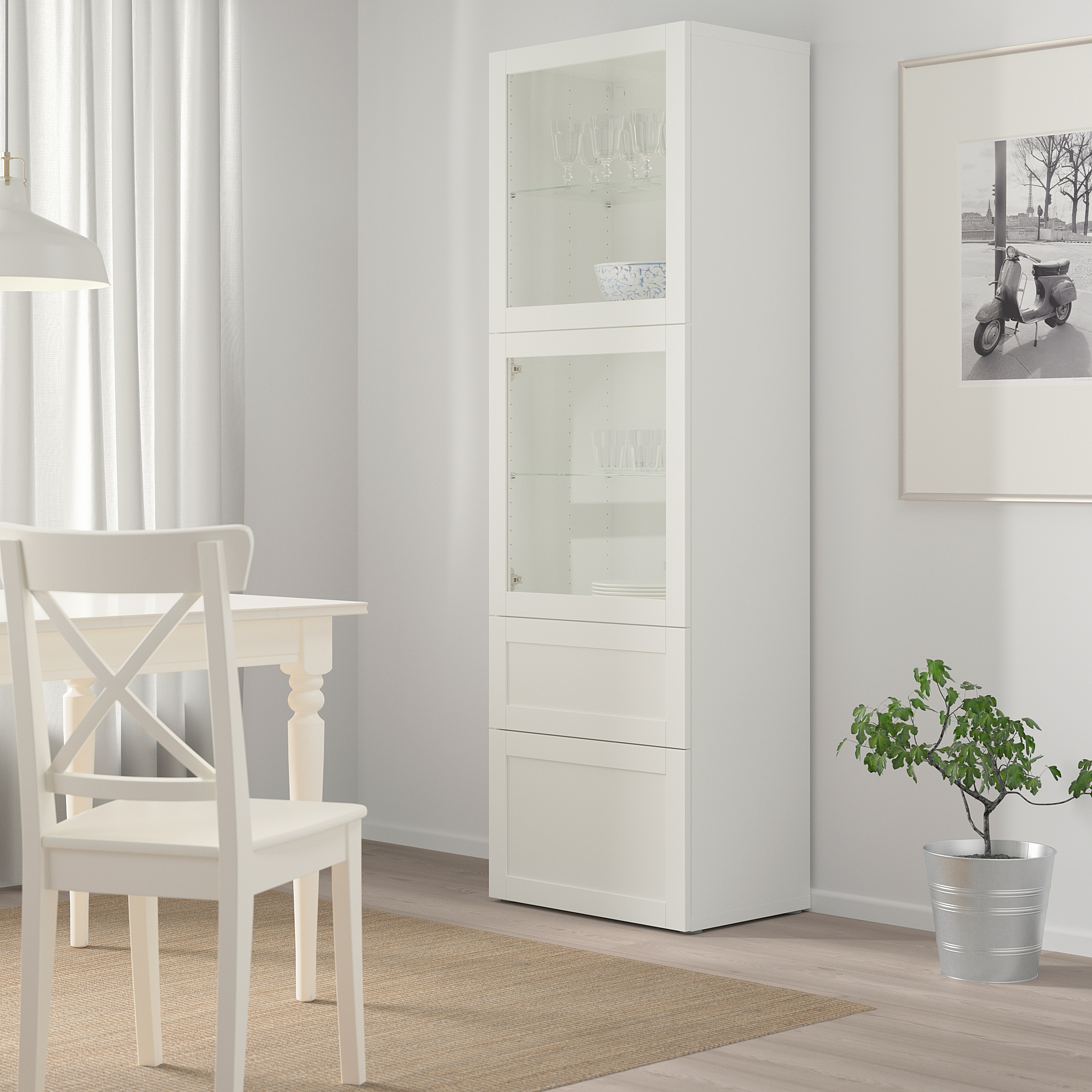 BESTÅ storage combination w glass doors