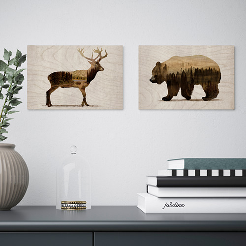 BJÖRNAMO picture, set of 2