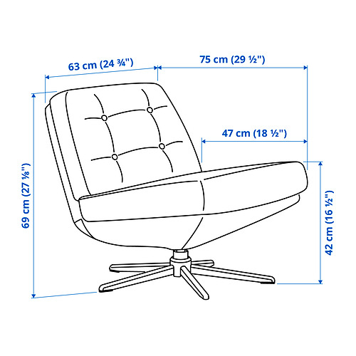 DYVLINGE swivel easy chair