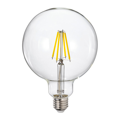 LUNNOM - LED bulb E27 806 lumen, dimmable/globe clear glass, 125 mm | IKEA Hong Kong and Macau - PE989096_S4