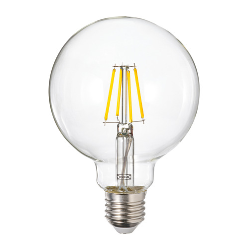 LUNNOM - LED bulb E27 470 lumen, dimmable/globe clear glass, 95 mm | IKEA Hong Kong and Macau - PE989099_S4