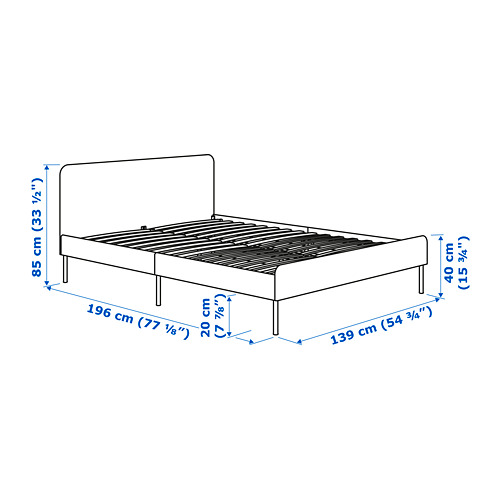 KULLEN/SLATTUM bedroom furniture, set of 4