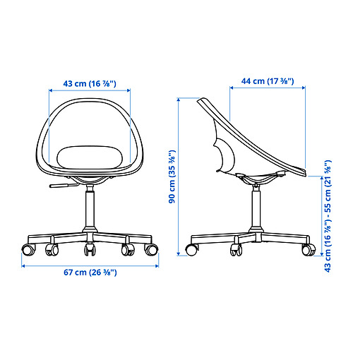 MALSKÄR/ELDBERGET swivel chair