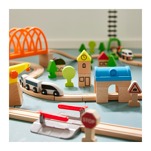 LILLABO 火車玩具組合，45件套裝