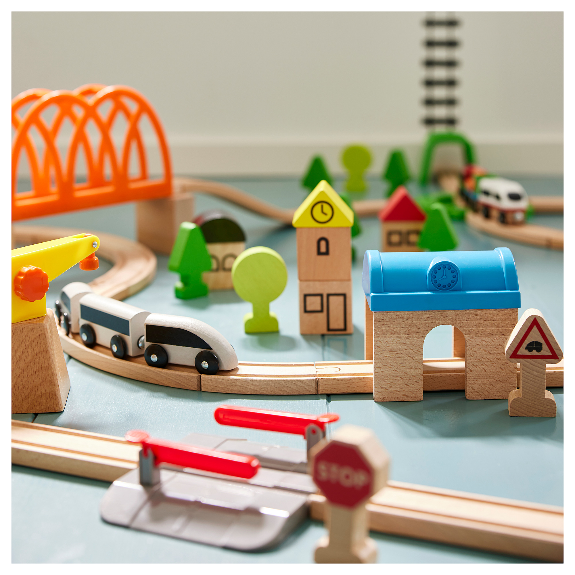 LILLABO 火車玩具組合，45件套裝