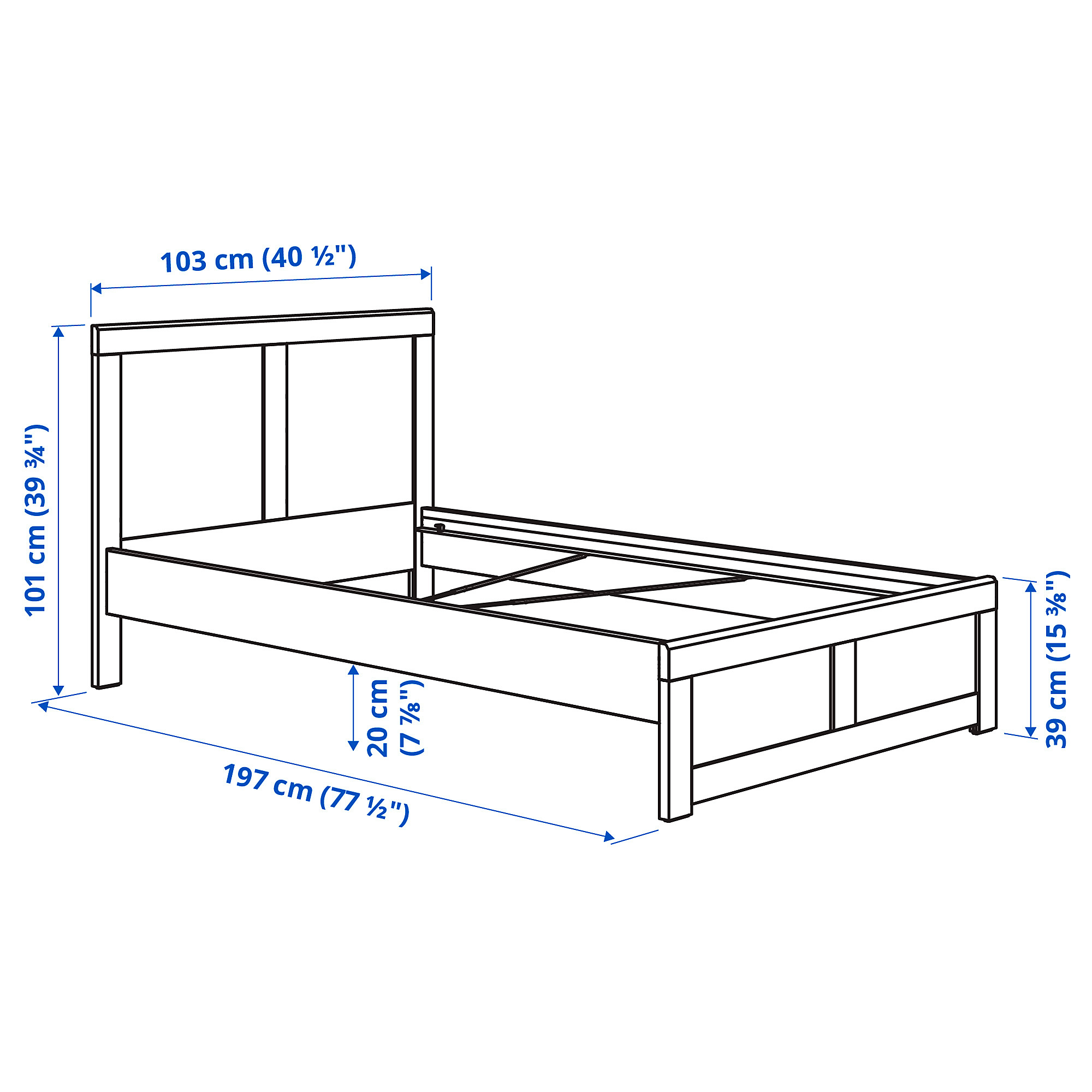 FÅGELFJÄLLET bed frame
