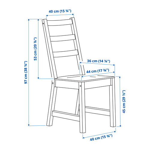 NORDVIKEN/NORDVIKEN table and 4 chairs