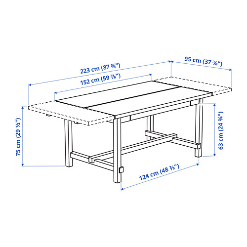 NORDVIKEN/NORDVIKEN table and 6 chairs