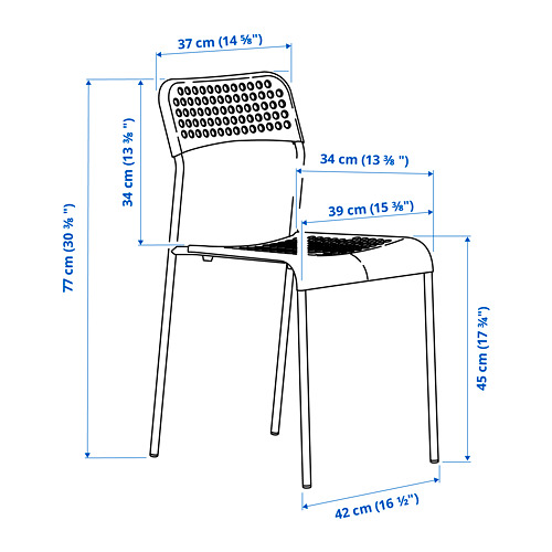 ADDE/VANGSTA table and 4 chairs