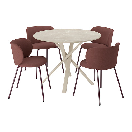 KRYLBO/NORRMJÖLE table and 4 chairs