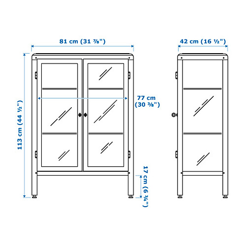 FABRIKÖR glass-door cabinet