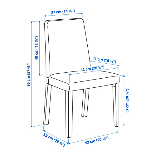 BERGMUND/NORDVIKEN table and 4 chairs