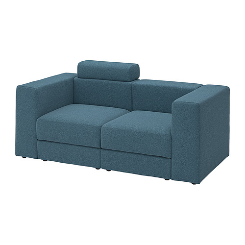 JÄTTEBO - 2-seat modular sofa, with headrest/Axvall dark grey-blue | IKEA Hong Kong and Macau - PE989416_S4