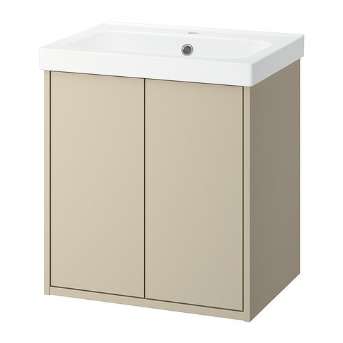 HAVBÄCK/ORRSJÖN - 洗手盆櫃連門/洗手盆, 米黃色, 62x49x69 厘米 | IKEA 香港及澳門 - E1020927_S4