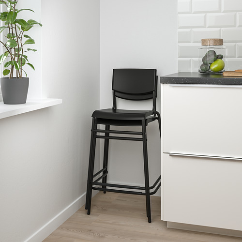 STIG bar stool with backrest