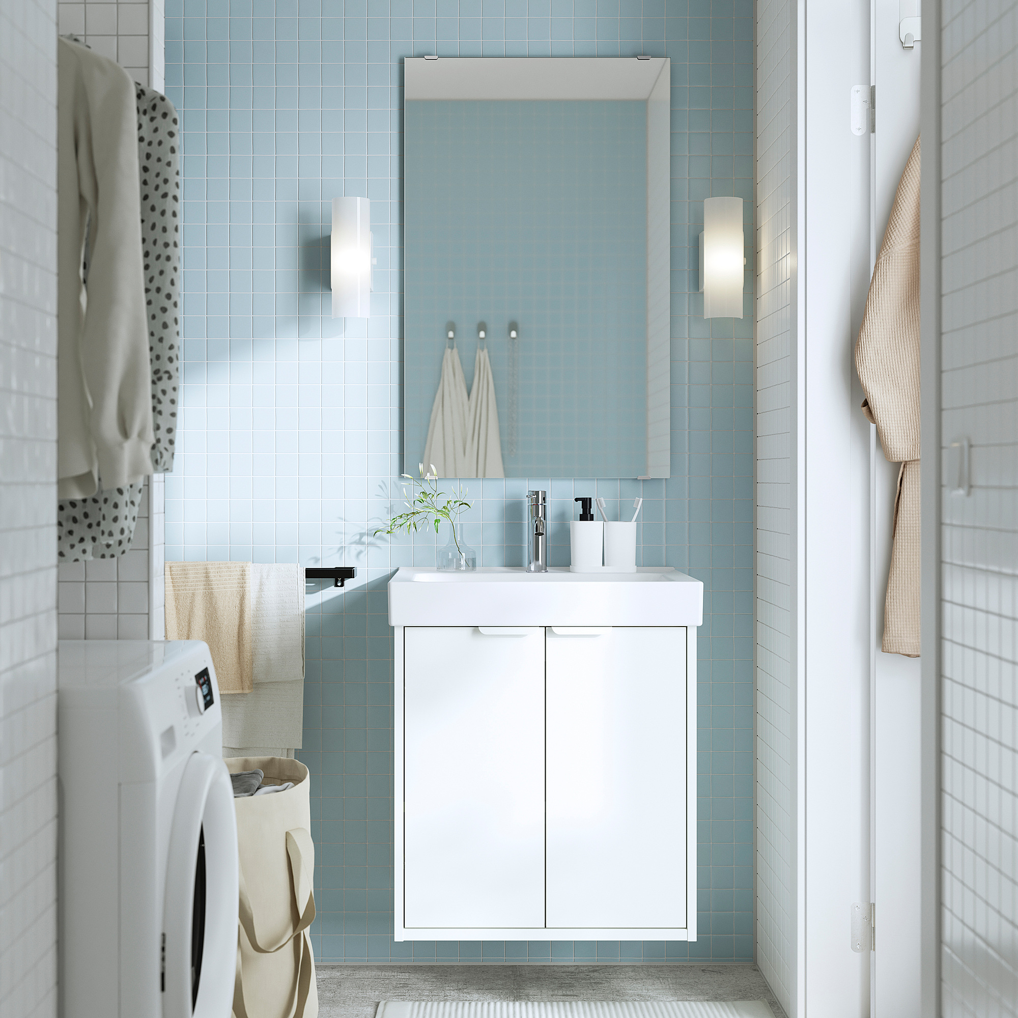 HAVBÄCK/ORRSJÖN wash-stnd w drs/deep wash-basin