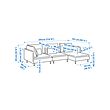 SÖDERHAMN 4-seat sofa with chaise longue