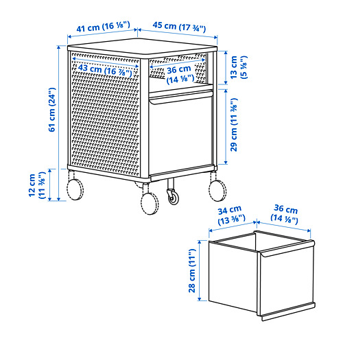 BEKANT storage unit with smart lock