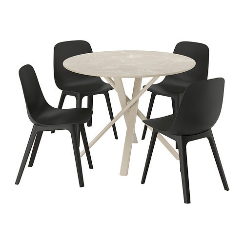 ODGER/NORRMJÖLE table and 4 chairs