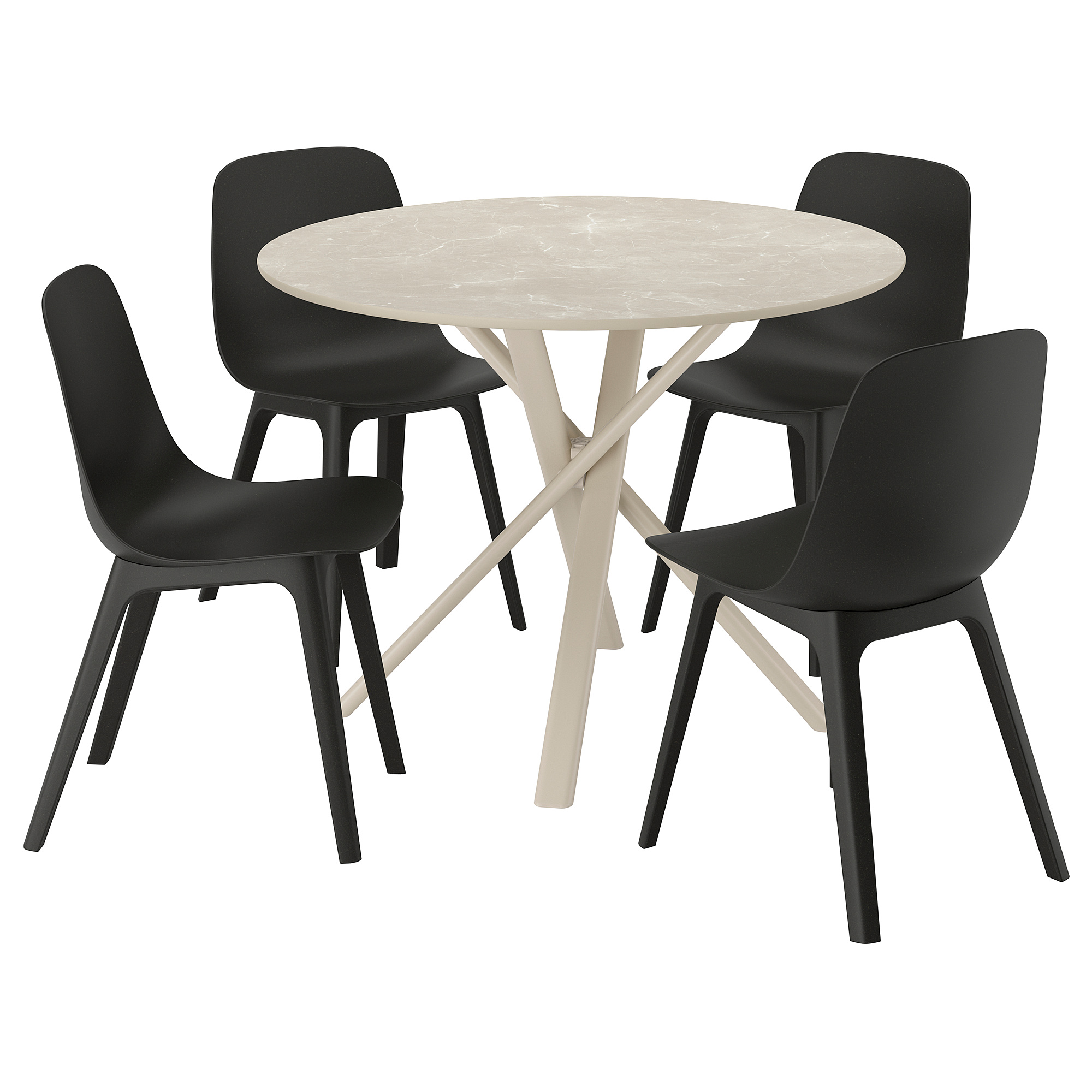 ODGER/NORRMJÖLE table and 4 chairs
