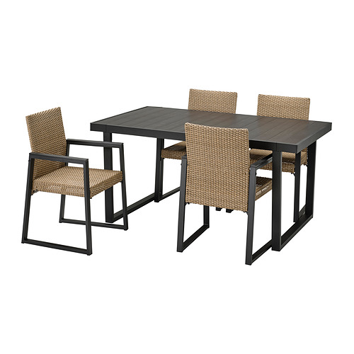 VÄRMANSÖ table+4 chairs, outdoor
