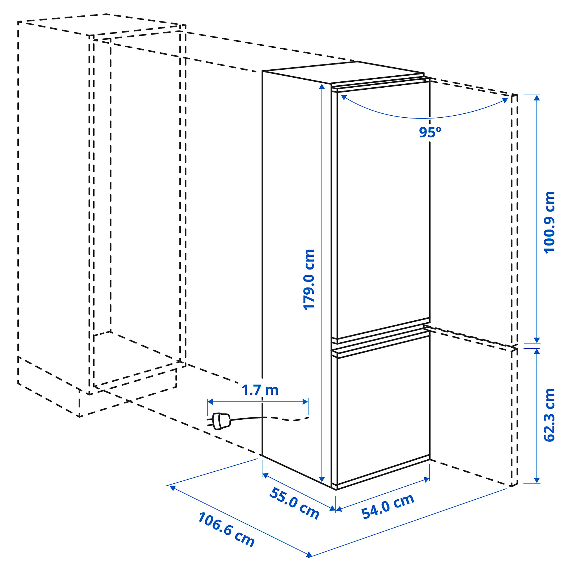 SUPERKALL fridge/freezer
