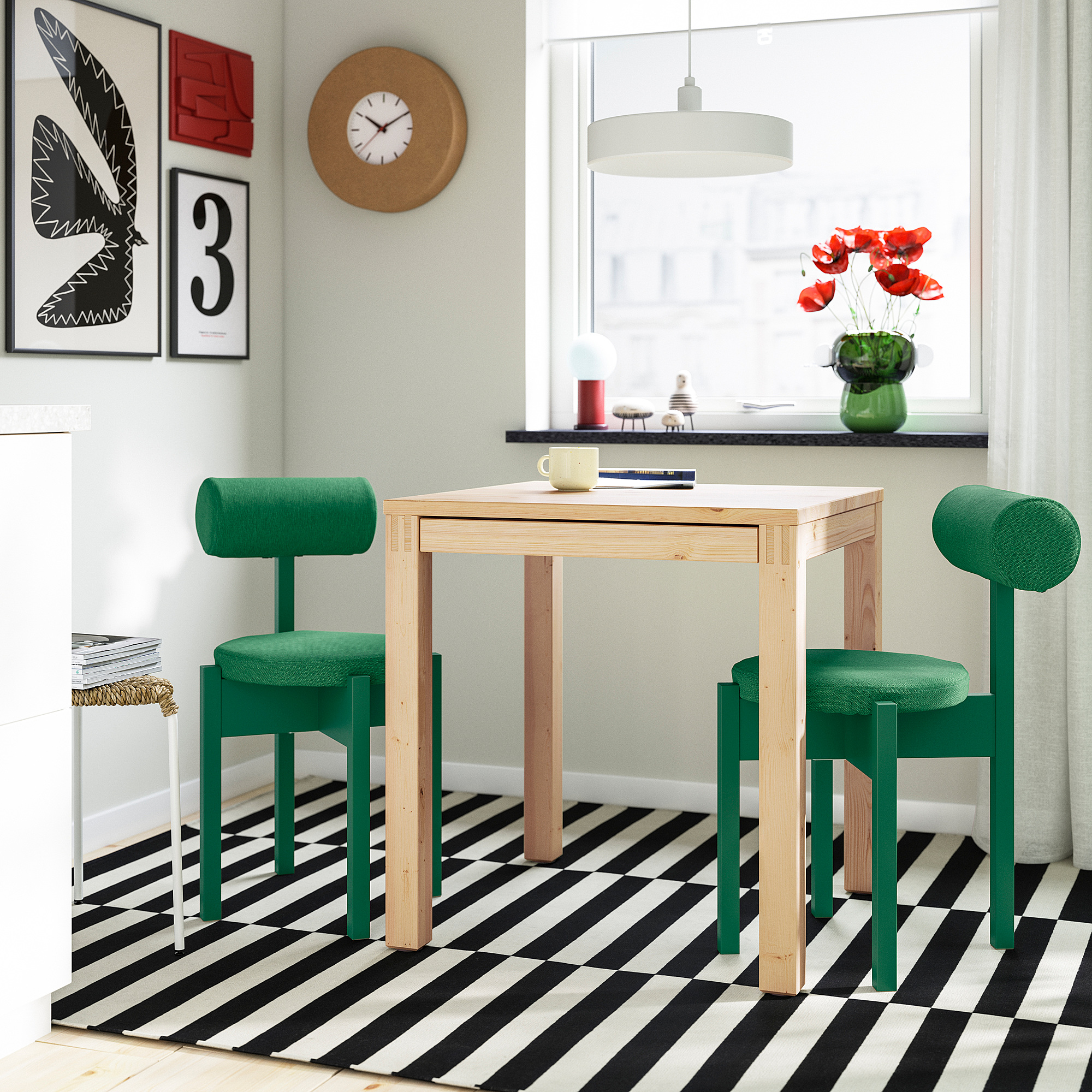 IKEA PS 2026 table and 2 chairs