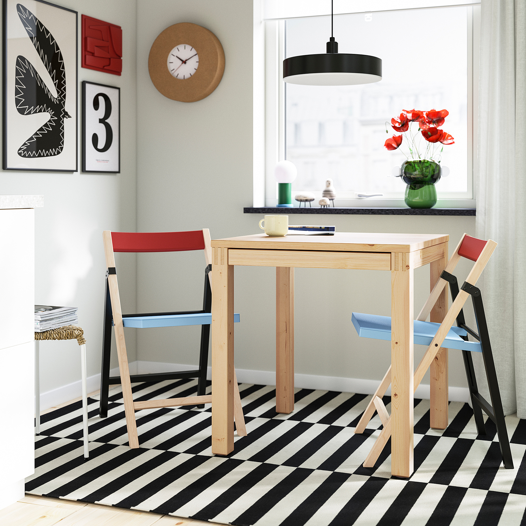 IKEA PS 2026 檯連2張摺椅