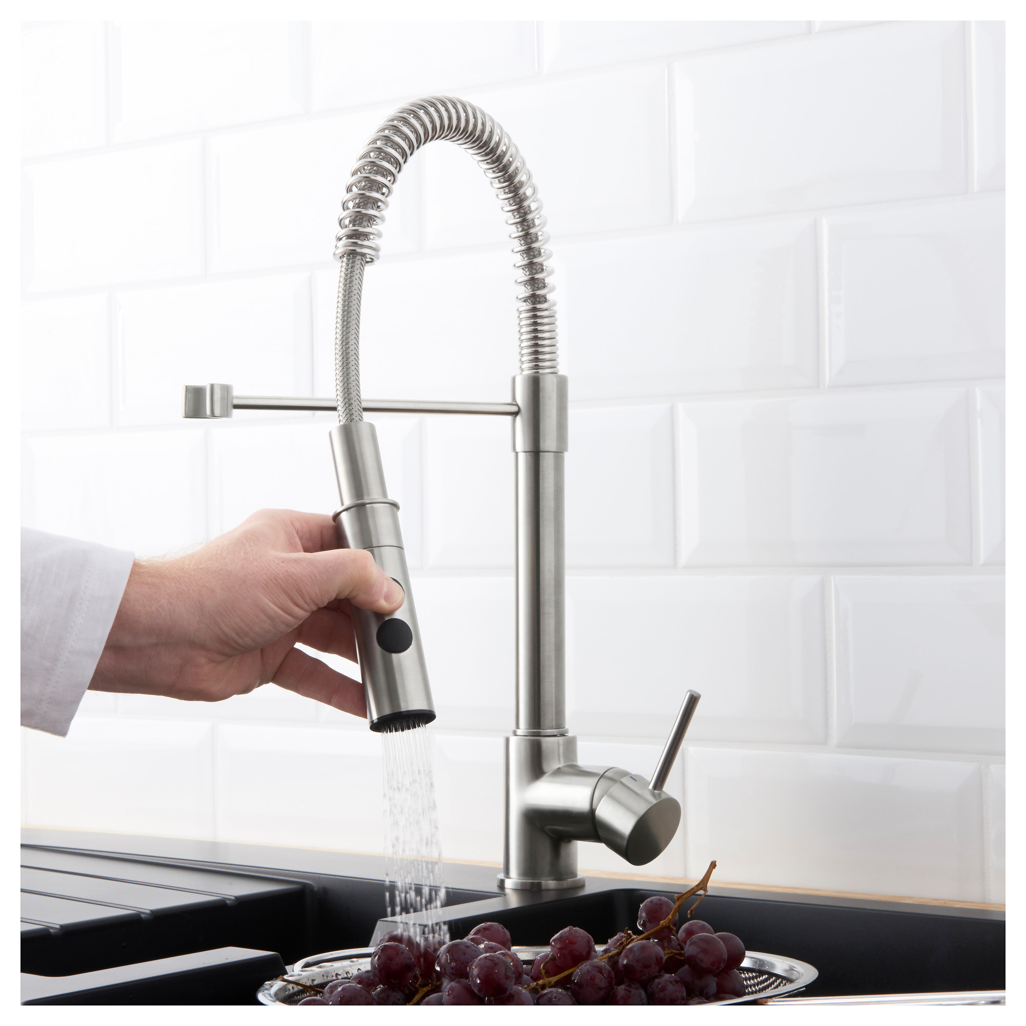 VIMMERN - kitchen mixer tap/handspray, stainless steel colour | IKEA Hong Kong and Macau