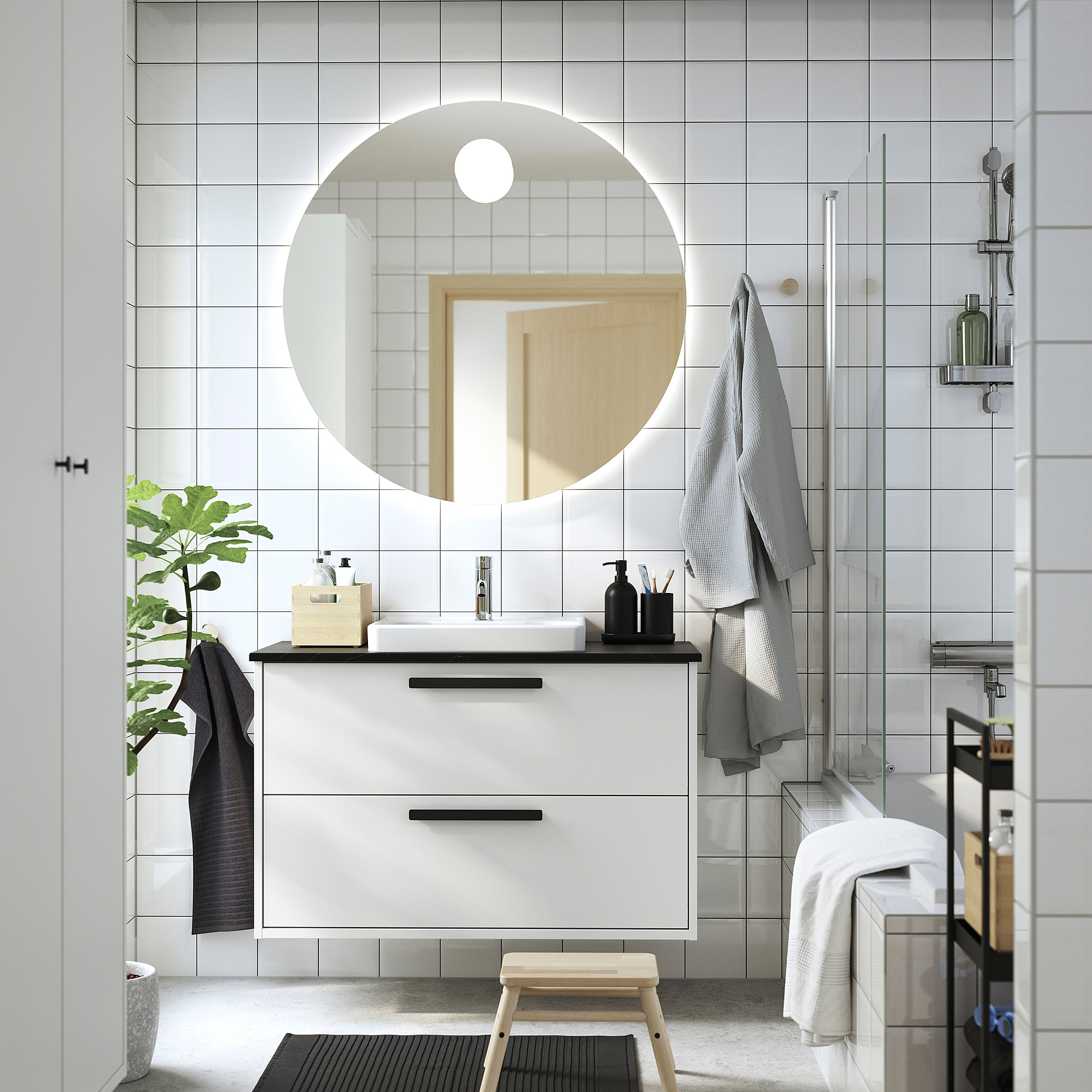 HAVBÄCK/ORRSJÖN wash-stnd w drawers/wash-basin
