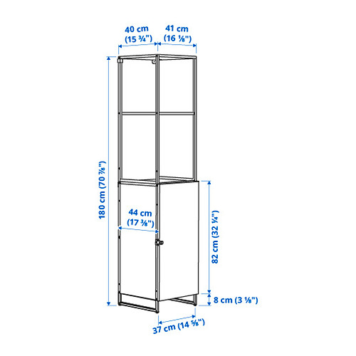 JOSTEIN 層架組合連門, 41x44x180 cm, 室內/戶外用/白色