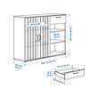 SKRUVBY storage combination w glass doors