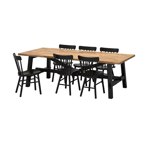 NORRARYD/SKOGSTA table and 6 chairs