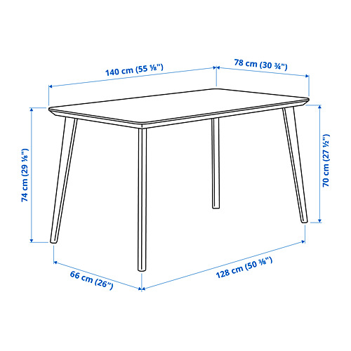 KRYLBO/LISABO table and 4 chairs