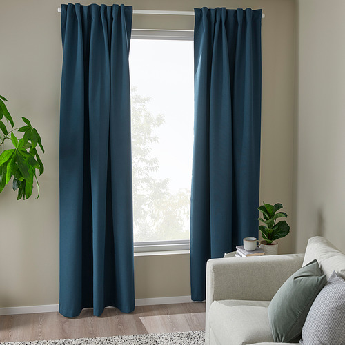 ROSENMANDEL room darkening curtains, 1 pair