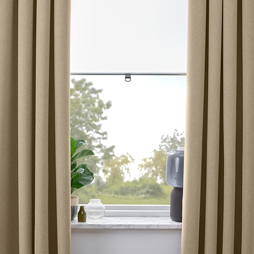 ROSENMANDEL room darkening curtains, 1 pair