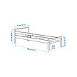 SNIGLAR - bed frame with slatted bed base, beech, 70x160 cm