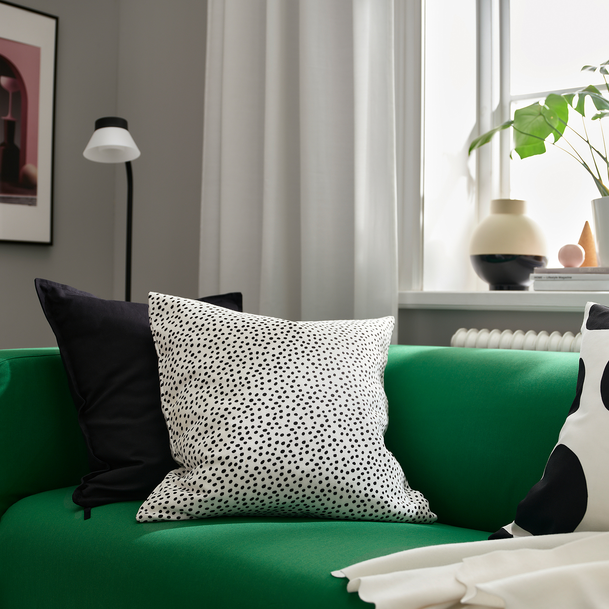 BJÖRKGRÅMAL cushion cover