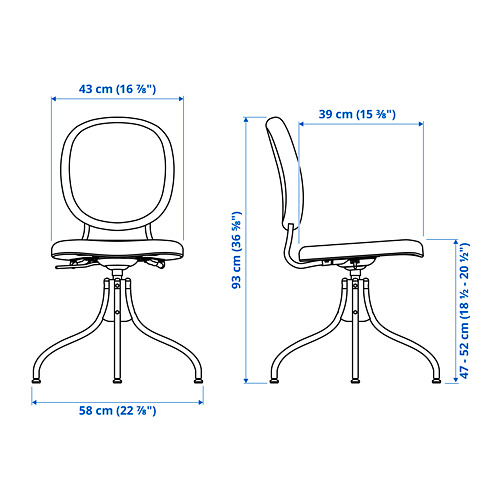 BJÖRKBERGET swivel chair