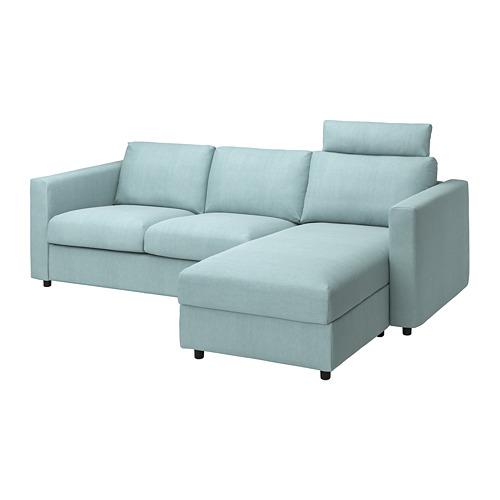 VIMLE cover 3-seat sofa w chaise longue