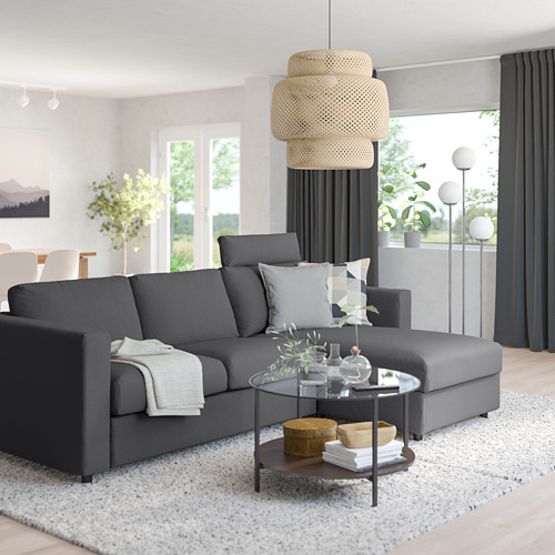 VIMLE 3-seat sofa with chaise longue