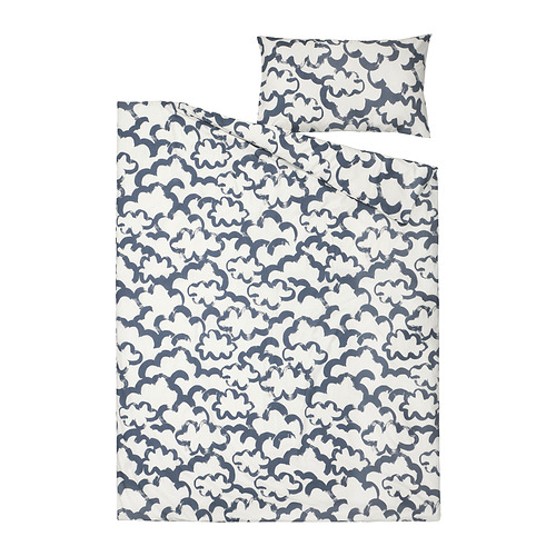 EKPURPURMAL duvet cover and pillowcase