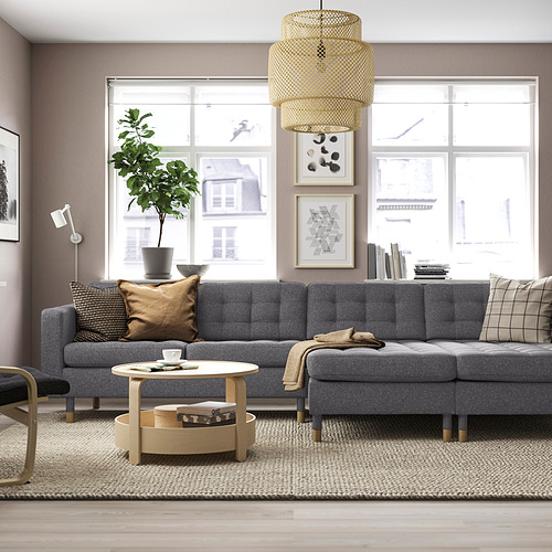 LANDSKRONA 4-seat sofa with chaise longues