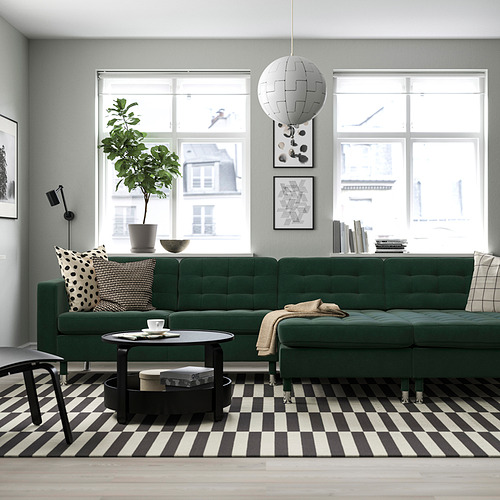 LANDSKRONA 4-seat sofa with chaise longues