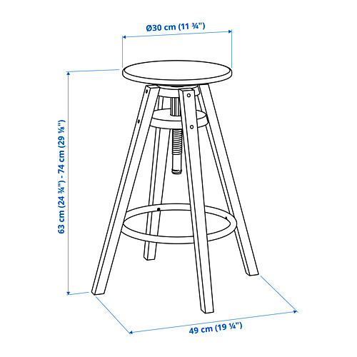 DALFRED/HÅVERUD table and 4 stools