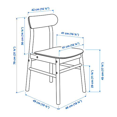 RÖNNINGE/NORRÅKER table and 4 chairs