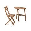 ASKHOLMEN 戶外上牆檯連1張摺椅