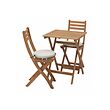 ASKHOLMEN table+2 folding chairs, outdoor
